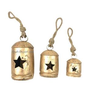Campanas de oveja y vaca más vendidas, campanas colgantes de Metal de una sola estrella, acabado dorado para Festival, Navidad decorativa - Product Image 3