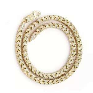 High Quality Diamond <b>Chain</b> <b>14K</b> <b>Gold</b> Plated Sterling Silver Necklace Hip Hop Style Brilliant Cut for <b>Men</b> Women Fast Delivery - Product Image 3