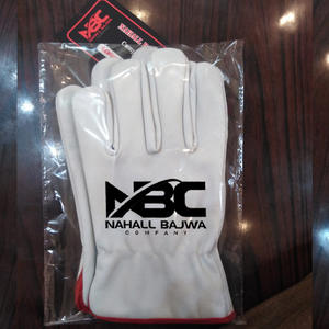 Pas cher Gants de travail en cuir fendu en peau de chèvre véritable Gants de travail en peau de chèvre générale pour femmes et hommes. - Product Image 3