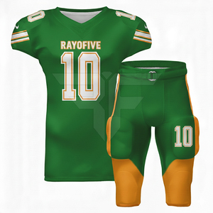 Nouvel ensemble d'uniformes de football américain 100 % polyester, style le plus récent, short antibactérien, respirant et à séchage rapide pour équipes professionnelles - Product Image 2
