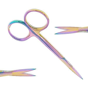 Micro ciseaux à iris de qualité supérieure droite 4.5 "arc-en-ciel/instrument chirurgical multicolore - Product Image 3