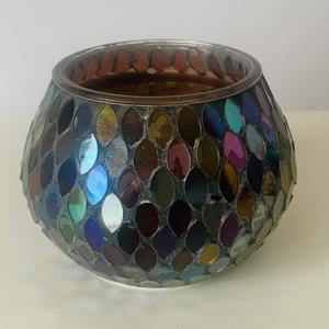 YIXIN Porte-bougie et bougeoir en verre mosaïque moderne Décoration d'intérieur unique pour le jardin et la table de mariage Centre de table Lampe - Product Image 4