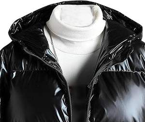 Chaqueta Bomber de Invierno para Hombre, Cortavientos, Térmica, Personalizada, Metálica, de Lana, de Alta Calidad, con Capucha de Diseño Moderno - Product Image 2