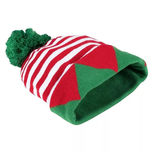 New Custom Logo Warm Knit Wool Embroidered Winter <b>Christmas</b> Beanie <b>Hat</b> Beanies With Custom Designs - Product Image 6