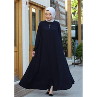 Abaya Niqab de Haute Qualité pour Femmes Musulmanes, Grande Taille, Respirante, Légère, Séchage Rapide, Tissu Nida Mono-couche, Modeste, pour la Prière Islamique
