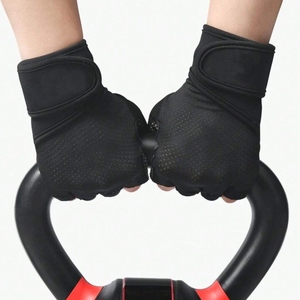 Premium Leather <b>Weight</b> Lifting Gym <b>Gloves</b> For Workout Fitness <b>Training</b> Breathable Unisex Half Finger Athletic Sport <b>Gloves</b> - Product Image 4