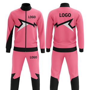 Lot de 2 pistes d'entraînement de course à pied unisexe 100% polyester impression par sublimation respirant fermeture éclair complète grande taille - Product Image 1