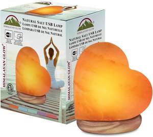 Lampe au sel rose de l'Himalaya en forme de coeur avec sculpture artisanale pour une décoration romantique et une ambiance de style amoureux - Product Image 6