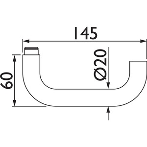 Hermat 72 mm Stainless Steel 1801//3128 <b>Door</b> <b>Plates</b> with Protective Fitting 36-53 mm - Product Image 3