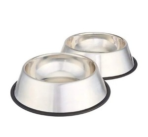 Artículos de Venta Caliente 2025, Platos de Acero Inoxidable para Perros, Plato Antideslizante para Comida de Mascotas para Gatos y Aves, para Viajes y Alimentación - Product Image 1