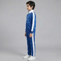 Kişiye Özel Büyük Beden Kışlık Çocuk Spor Okul Üniforması Eşofman Takımları Unisex %100 Pamuk Nefes Alabilen Kalın Düz Günlük