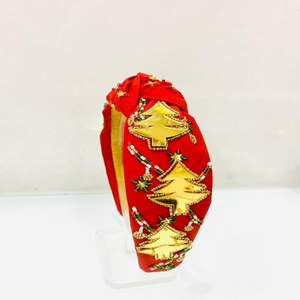 ที่คาดผมคริสต์มาส งานปักมือประดับลูกปัด เครื่องประดับผมสำหรับเด็กหญิงและสตรี - Product Image 3