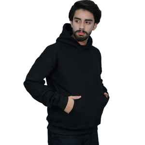 Men's Casual Pullover Streetwear Oversized <b>Hoodie</b> <b>Black</b> Soft Fleece Comfortable for Everyday Winter Polyester/Cotton <b>Plain</b> Dyed - Product Image 3