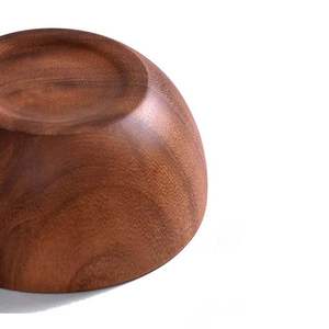 Natural Acacia Wood Bowl Eco Friendly Wooden <b>Container</b> for Noodles <b>Rice</b> Soup Salad - Product Image 4