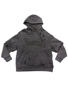 Sweat-shirts à capuche français surdimensionnés pour hommes, streetwear, 100% coton, imprimé en relief, style hip-hop, double manches, hiver - Product Image 1