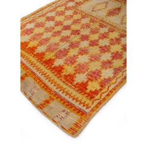 พรมขนสัตว์ขนาดใหญ่สไตล์คลาสสิก Nuray สีแดงและสีส้ม ลายเรขาคณิต ทอมือ สำหรับห้องนั่งเล่น ห้องโถง-Pae-142 - Product Image 2