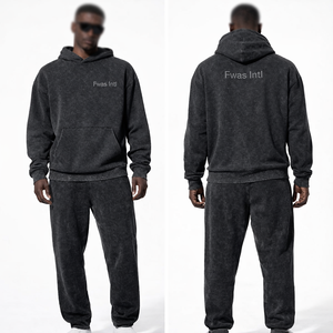 Ensemble de survêtement en polaire pour homme, confortable, vente en gros, sweat à capuche et pantalon de jogging, vêtements de sport, OEM, étiquette privée, B2B, logo personnalisé - Product Image 4