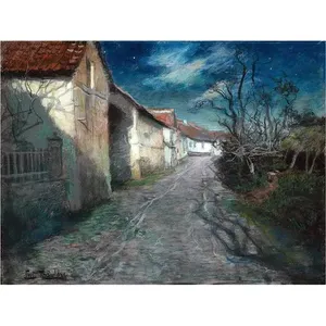 Luz de Luna en Beaulieu Road por F. Thaulow Cerámica Azulejo Mural Cocina Pared Backsplash Murales Categoría de producto - Product Image 1