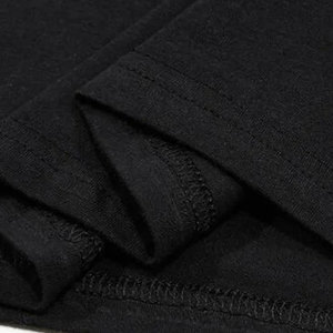 เสื้อยืดผู้ชายโอเวอร์ไซส์ผ้าฝ้าย100% ขนาดใหญ่สำหรับผู้ชายเสื้อยืดพิมพ์ลายกราฟิกสีดำล้วนขนาดพิเศษ - Product Image 3