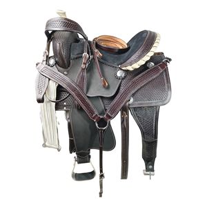 Sillines de carreras de barril al por mayor de alta calidad, monturas de caballo occidentales Premium de cuero genuino hechas a mano, monturas de Rodeo de vaquero a granel - Product Image 1
