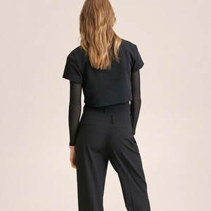 Meilleures ventes T-shirts décontractés à double couche à manches longues pour femmes, couleurs et tailles personnalisées avec logo avant teint uni pour l'été - Product Image 3