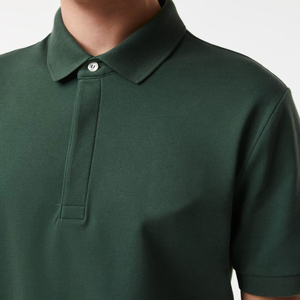 Tissé à motif uni pour polos, court, brodé Technics, évacuant l'humidité, pour hommes - Product Image 4