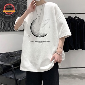 Meilleure vente 100% coton T-shirt pour hommes Jersey solide Style décontracté col rond Logo personnalisé conception T-shirt tricoté de coupe surdimensionnée - Product Image 1