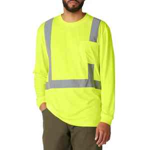 Camisa reflectante de alta visibilidad personalizada de estilo 2025, camisa reflectante personalizada de seguridad de manga completa para exteriores para hombres - Product Image 1