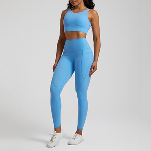 Custom Logo High Quality Yoga Suit for Women Outdoor Active Fitness Print Sports Bra & <b>Leggings</b> Gym Outfit Set Yoga Set Women's - Product Image 4