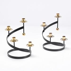 Portavelas de Metal de lujo moderno, para el hogar Decoración elegante, diseño de relámpago estilista para boda, Navidad, ocasiones especiales diarias - Product Image 5