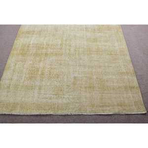 Turkish Large Rug 5,2x8,7 ft (160x265 cm), Vintage <b>Yellow</b> Southwestern <b>Wool</b> Rug - Product Image 5