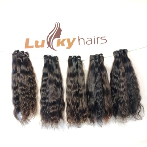 Paquetes de cabello humano virgen crudo Vietnam cutícula alineada cabello Remy suelta onda profunda Curl HD encaje libre bajo desprendimiento extensiones indias - Product Image 4