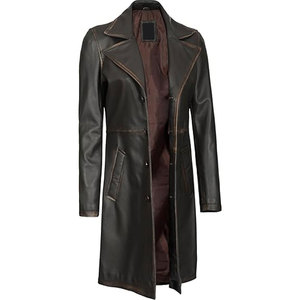 Oem dịch vụ nhà máy làm bằng da áo khoác dài thời trang mới latesr thiết kế người đàn ông của chất lượng cao Áo khoác da - Product Image 2