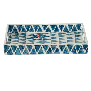 ถาดเสิร์ฟลายมุกแบบฝังมุก  รักษ์โลก ทำด้วยมือจากเวียดนาม ของตกแต่งบ้าน - Product Image 2