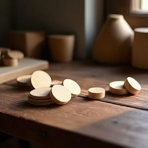 Placas Cónicas de Madera de Abeto de 40 mm para Manualidades (Aprox.) 170 Piezas por Caja - Product Image 3
