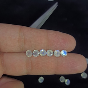 Piedra lunar de arcoíris Natural de 4,5,6,7mm, forma redonda facetada, piedras preciosas semipreciosas para fabricación de joyas al por mayor - Product Image 4