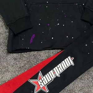 Conjunto Deportivo de 2 Piezas para Hombre, Estilo Hip Hop, 100% Algodón, Sudadera con Capucha Estampada Extra Grande, Pantalones Deportivos de Secado Rápido, Fabricante Personalizado - Product Image 6