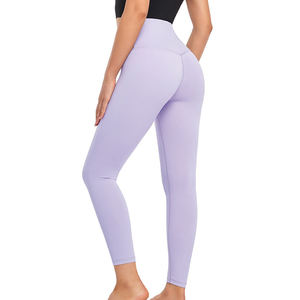 Femmes taille moyenne 100% coton pantalons de Yoga extensible respirant Leggings de gymnastique entraînement Squat-preuve ventre contrôle pantalon Fitness - Product Image 4