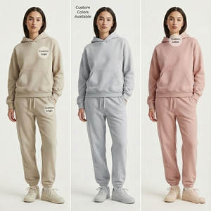 Conjunto Deportivo Informal Personalizado para Mujer, Sudadera con Capucha y Pantalones de Tela French Terry - Product Image 4
