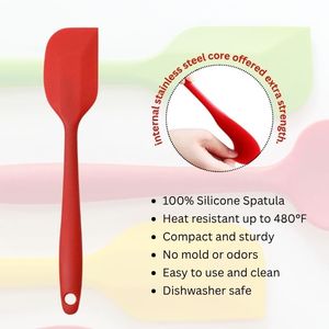 Espátulas de silicona sin costuras resistentes al calor, espátula antiadherente, raspadores flexibles, Herramienta de mezcla para hornear, utensilios de cocina - Product Image 2