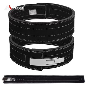 Cinturón de entrenamiento de gimnasio de cuero de vaca atlético para entrenamiento puntos de Fitness cintura trasera levantamiento de pesas función transpirable - Product Image 5