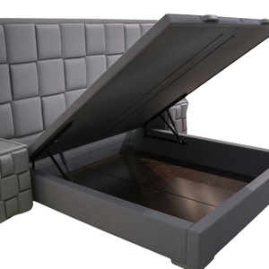 Base de Almacenamiento Tapizada Premium con Cabecero, Conjunto Original Personalizable, Estructura de Madera Moderna, Listo para OEM B2B, Lujo Único - Product Image 3