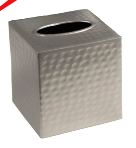 Nouvelle boîte à mouchoirs de forme carrée finie par argent de concepteur pour l'hôtel et le restaurant - Product Image 2