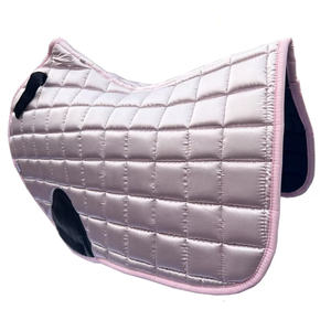 Juego de almohadillas para sillín de salto de caballo antideslizantes de 3 piezas Material satinado con velo de mosca y cubierta de sombrero de montar forro polar - Product Image 5