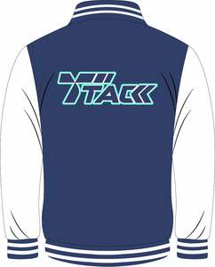 Chaqueta Bomber Varsity de manga larga para hombre de alta calidad, impresión personalizada, cuello levantado, logotipo frontal, Material polar de alta calidad - Product Image 2