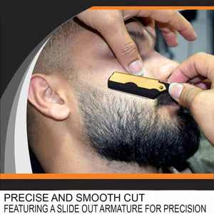 Maquinilla de afeitar recta de peluquero para hombre, maquinilla de afeitar de acero inoxidable de calidad superior de un solo borde - Product Image 5