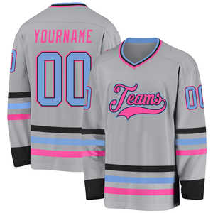 Custom Made Professional Laced Collar Sublimated Hockey Uniform Youth Ice Hockey Jerseys - Product Image 2
