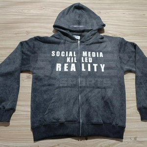 Sudadera Extra Grande Unisex de Felpa 100% Algodón, Lavada con Ácido, Bordada, Vintage, con Estampado Digital Personalizado y Logotipo - Product Image 1