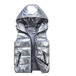 Calentador de cuerpo de poliéster 100% de alta calidad, ropa de abrigo de invierno, chaquetas acolchadas sin mangas, chaleco acolchado Reversible impermeable para hombres - Product Image 6