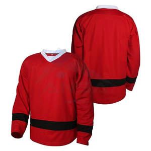 Camiseta de Hockey sobre Hielo Personalizada para Hombre, Manga Larga, Cuello en V, Material Ligero de Secado Rápido - Product Image 2